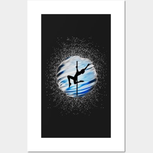 Pole Dancer In The Blue Sphere Posters and Art